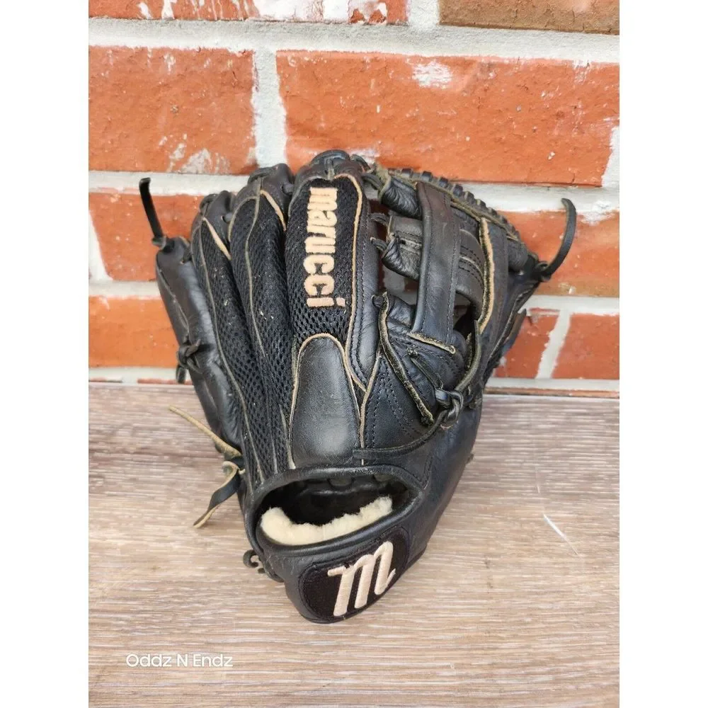 Mariucci Black Leather Handcrafted Baseball Glove 11.5in left hand‎